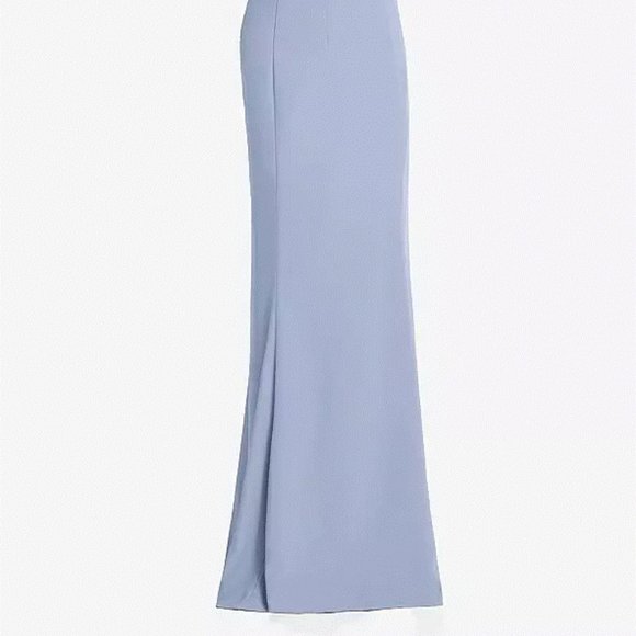 Tie Halter Open Back Trumpet Gown....TH088....Sky Blue....Size XS - Picture 4 of 7